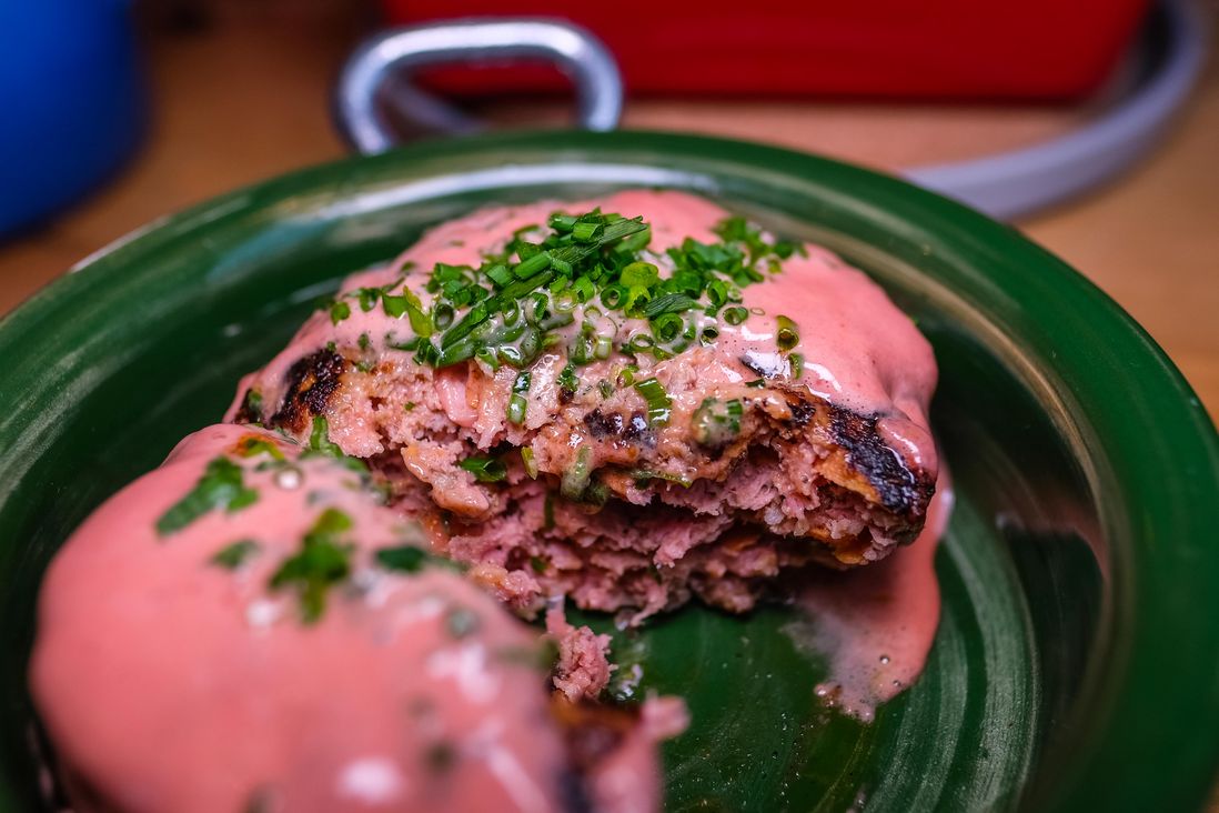 Cherry Ketchup Glazed Duck Meatloaf ($22)